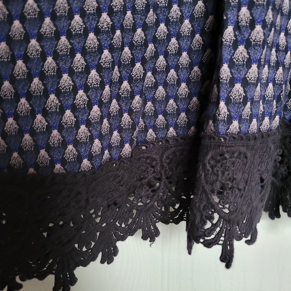 Navy Patterned Mini Dress - Picture 7 of 7